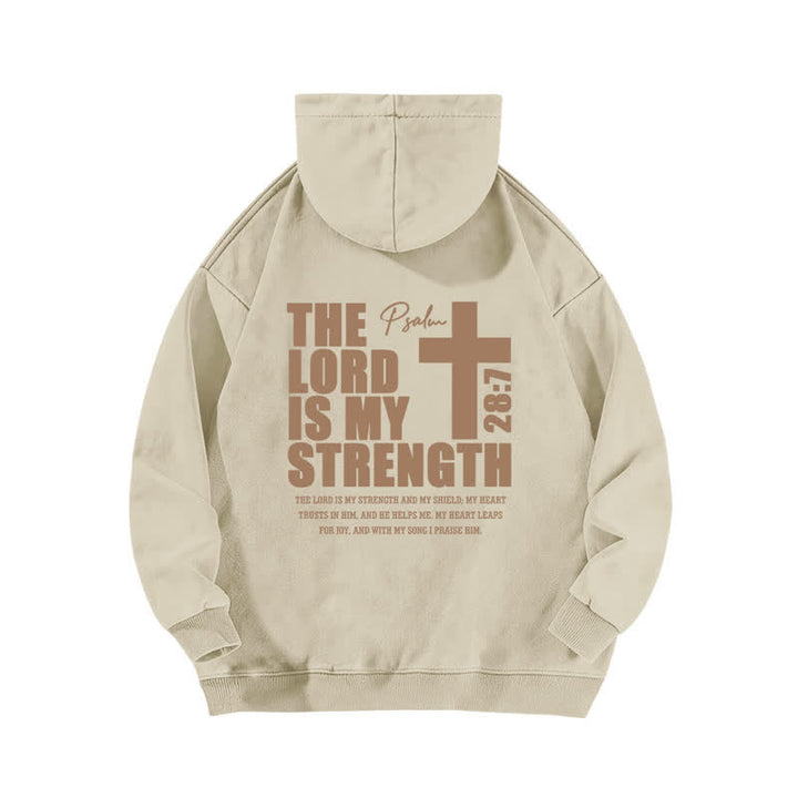 Christianartworkshop The Lord Is My Strength Washed Hoodie - image 7