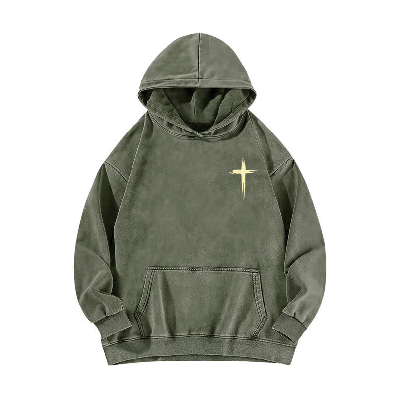 Christianartworkshop The Lord Is My Strength Washed Hoodie - image 2