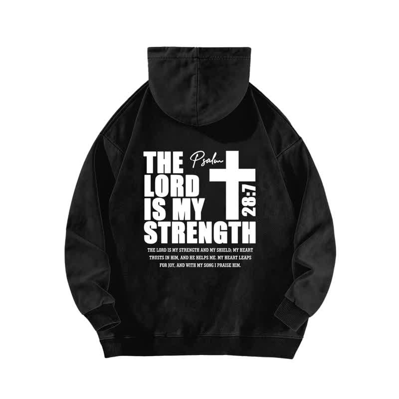 Christianartworkshop The Lord Is My Strength Washed Hoodie - image 4