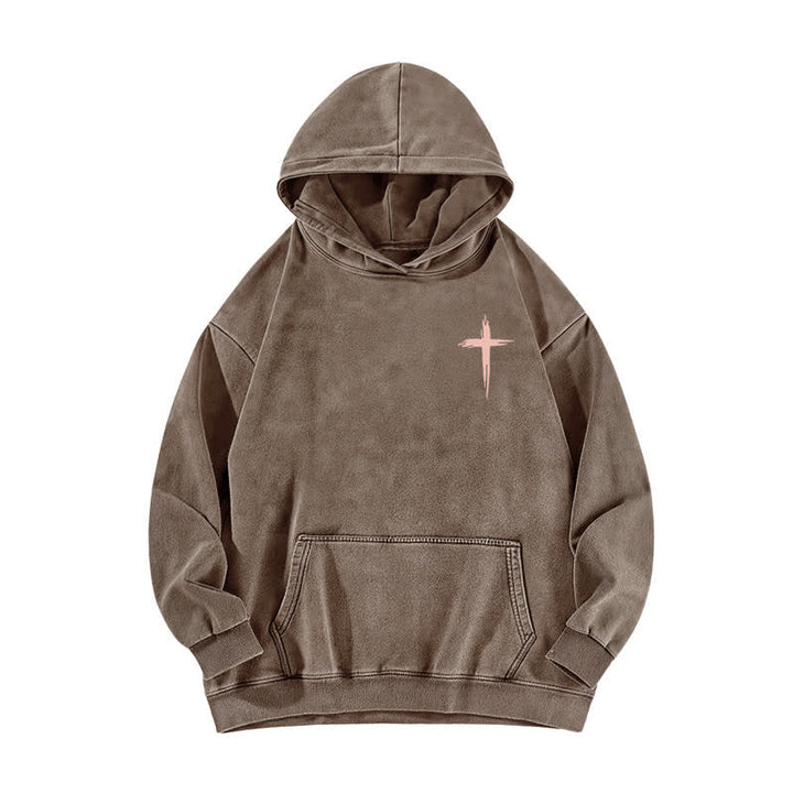 Christianartworkshop The Lord Is My Strength Washed Hoodie - image 14
