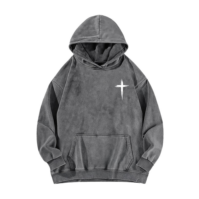 Christianartworkshop The Lord Is My Strength Washed Hoodie - image 11