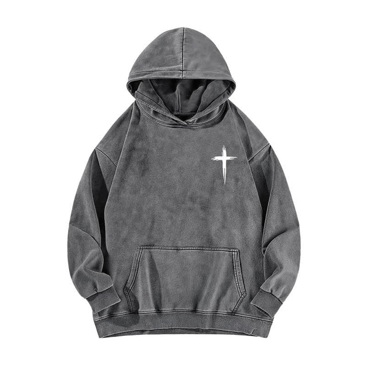 Christianartworkshop The Lord Is My Strength Washed Hoodie - image 11