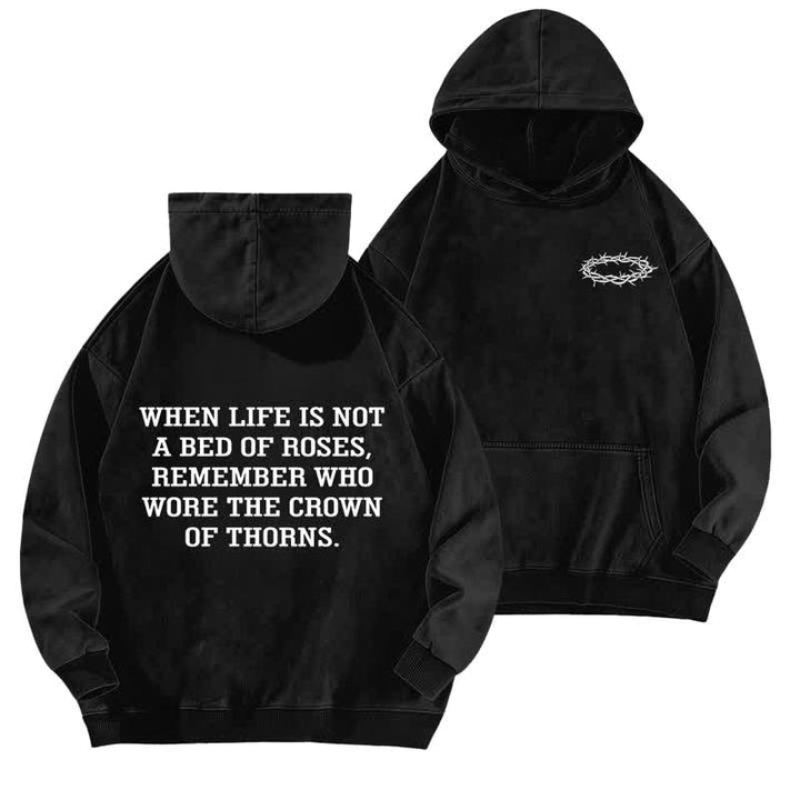 Christianartworkshop Child Of God Psalm 23 Washed Fleece Hoodie - Black - 5XL - image 3