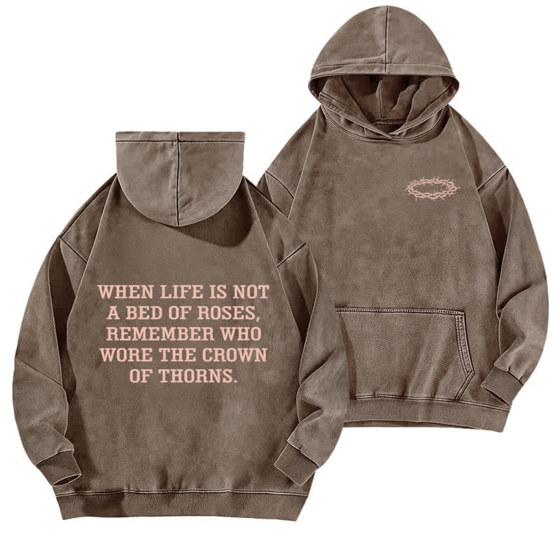 Christianartworkshop Child Of God Psalm 23 Washed Fleece Hoodie - Coffee - 5XL - image 12