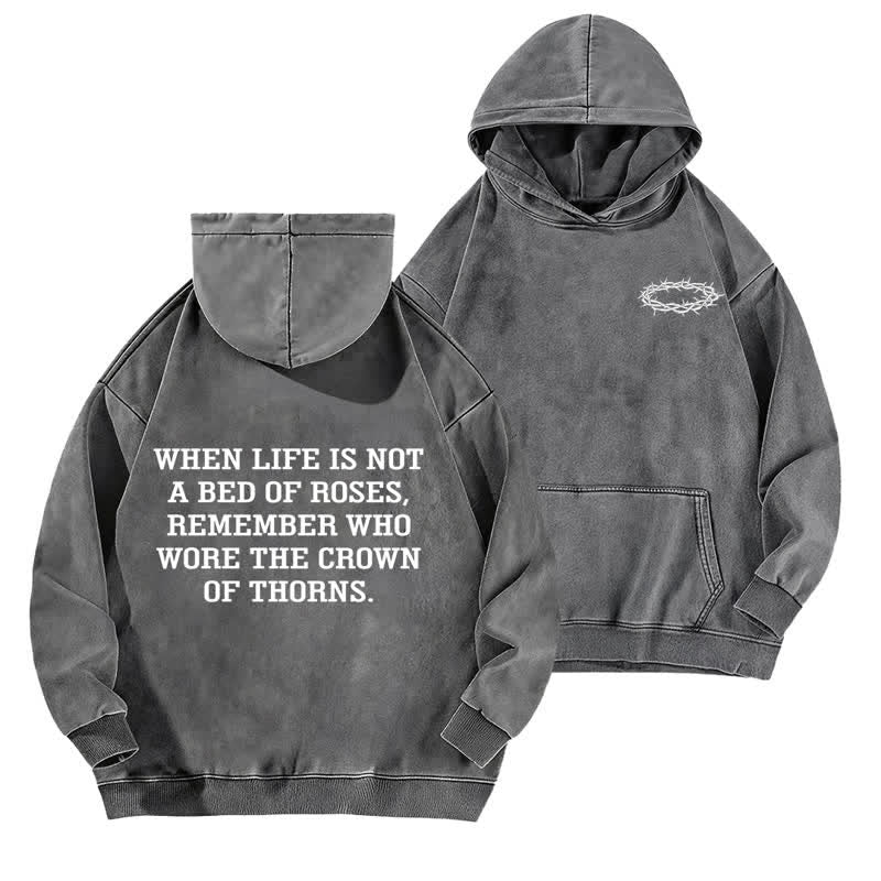 Christianartworkshop Child Of God Psalm 23 Washed Fleece Hoodie - Grey - 5XL - image 9