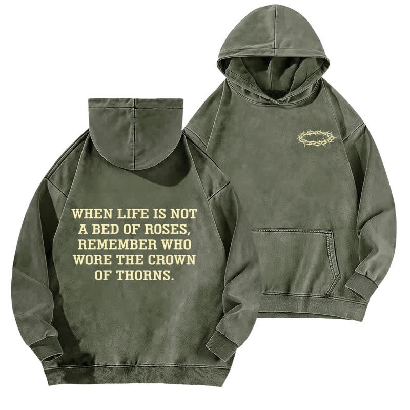 Christianartworkshop Child Of God Psalm 23 Washed Fleece Hoodie - Army Green - 5XL - image 0