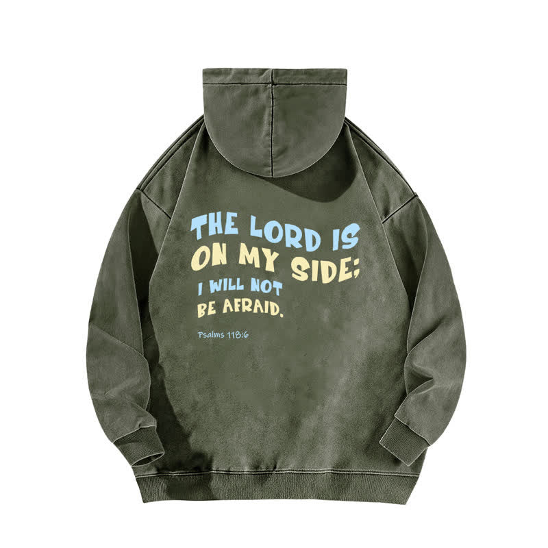 Christianartworkshop The Lord Is On My Side Washed Hoodie - image 13