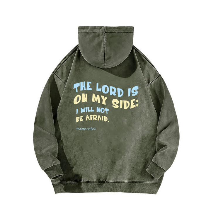 Christianartworkshop The Lord Is On My Side Washed Hoodie - image 13