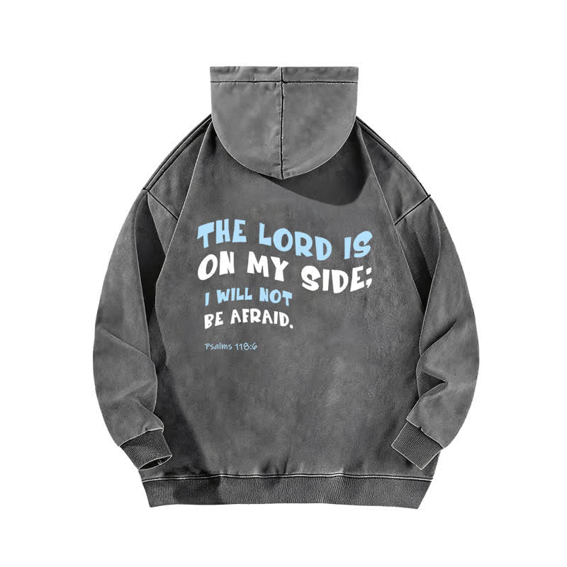 Christianartworkshop The Lord Is On My Side Washed Hoodie - image 7