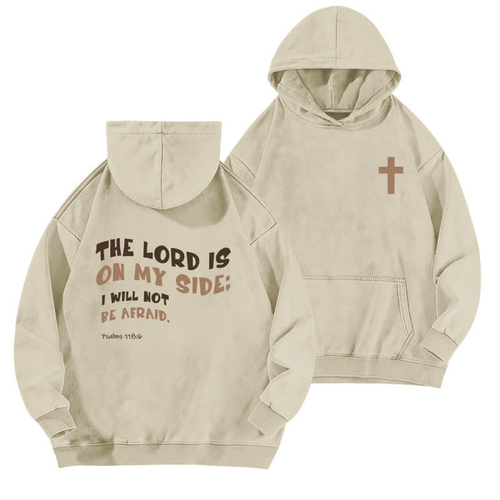 Christianartworkshop The Lord Is On My Side Washed Hoodie - Apricot - 5XL - image 0