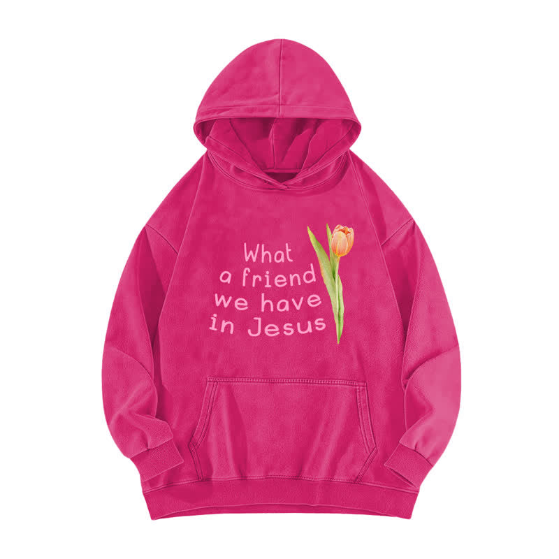 Christianartworkshop What A Friend We Have In Jesus Washed Hoodie - Rose - 5XL - image 0