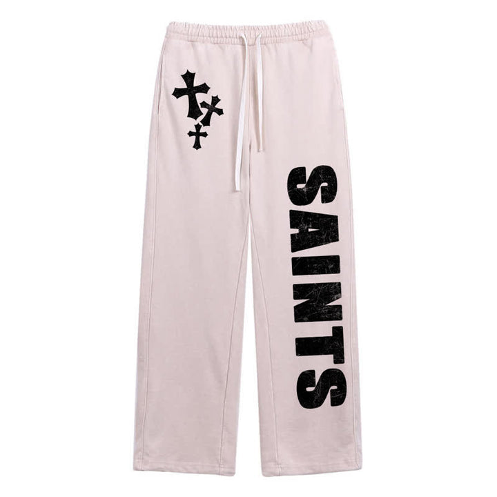 Christianartworkshop Saints Cross Stonewashed Street Washed Sweatpants - Beige - 2XL - image 24