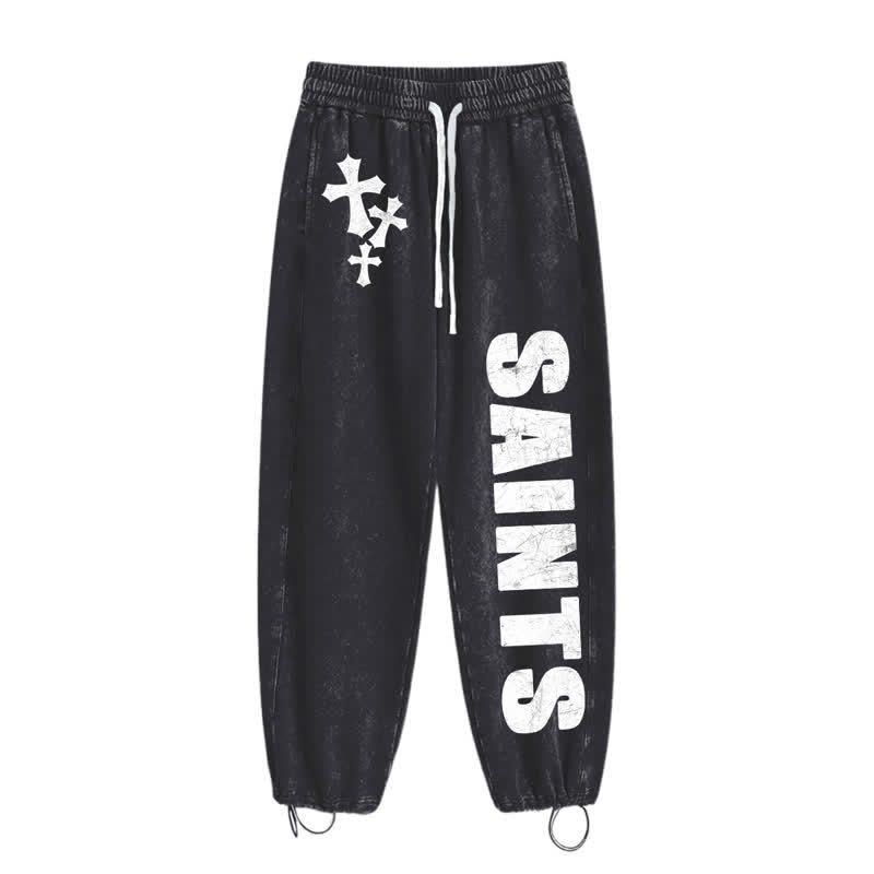 Christianartworkshop Saints Cross Stonewashed Street Washed Sweatpants - image 2