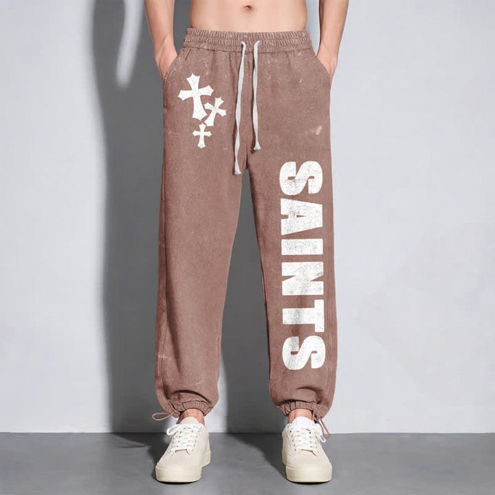 Christianartworkshop Saints Cross Stonewashed Street Washed Sweatpants - image 38