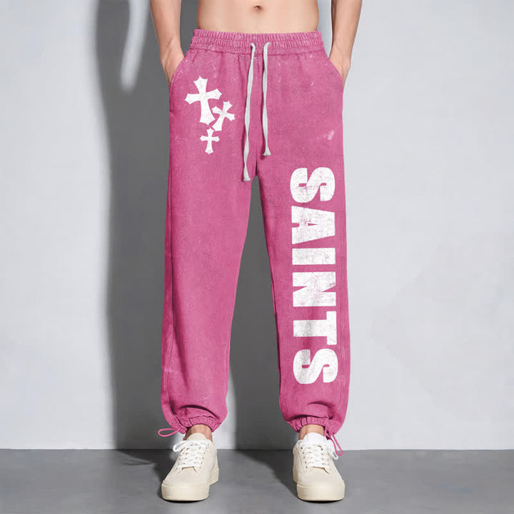 Christianartworkshop Saints Cross Stonewashed Street Washed Sweatpants - image 46