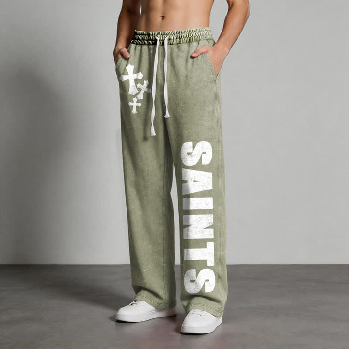 Christianartworkshop Saints Cross Stonewashed Street Washed Sweatpants - image 20