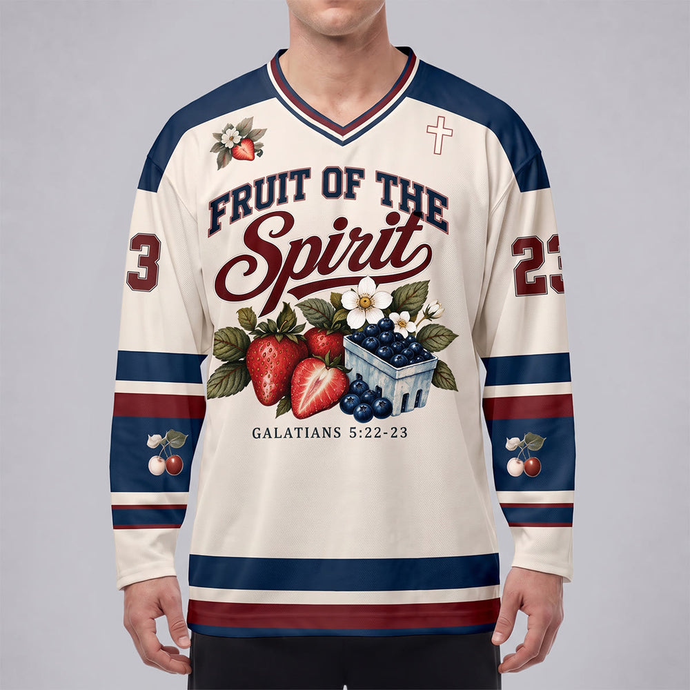Christianartworkshop Fruit Of The Spirit Galatians 5 22 23 Hockey Jersey - image 1