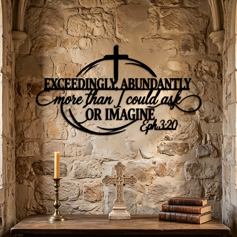 Christianartworkshop Bible Verse Cross Metal Decor: Token of Peaceful Divine Promise - image 5