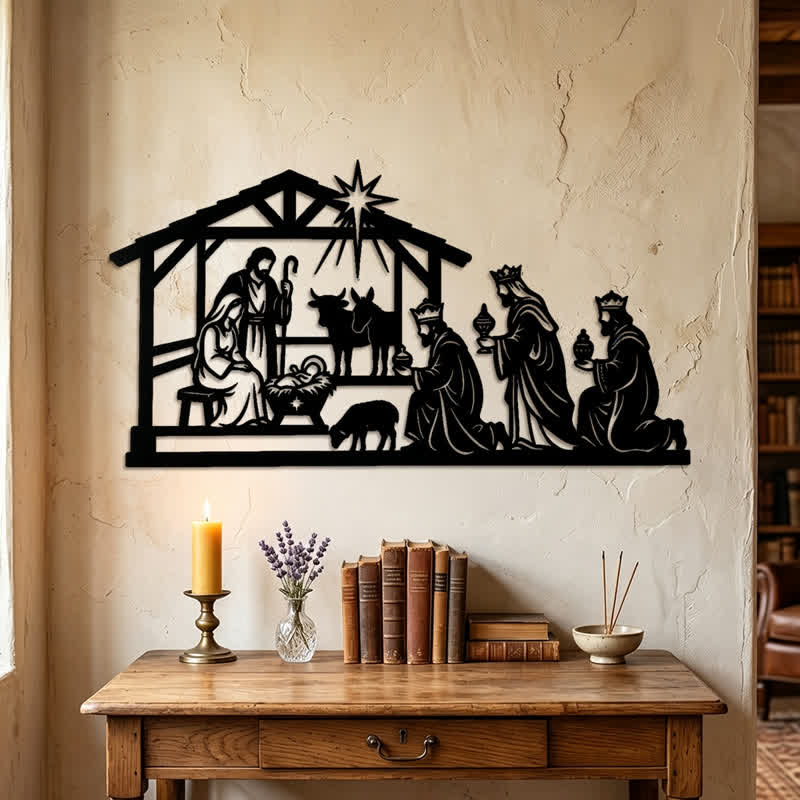 Christianartworkshop Complete Nativity Story Metal Wall Art: Token of Quiet Sacred Warmth - image 2