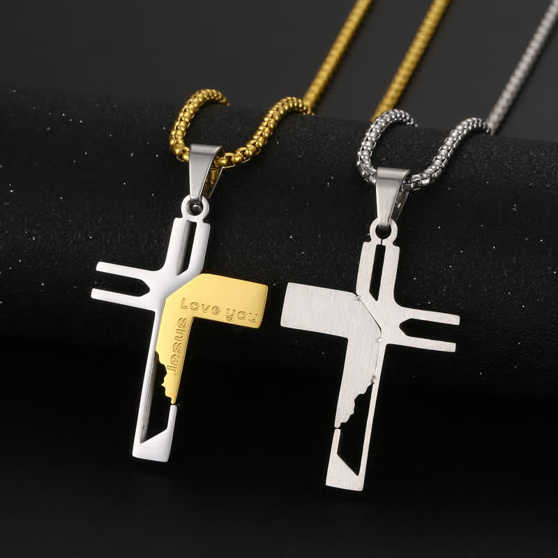 Christianartworkshop Sleek Stainless Steel Cross Necklace: Vessel of Sacred Gentle Grace - image 0