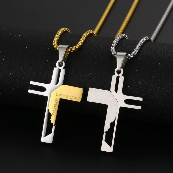 Christianartworkshop Sleek Stainless Steel Cross Necklace: Vessel of Sacred Gentle Grace - image 0