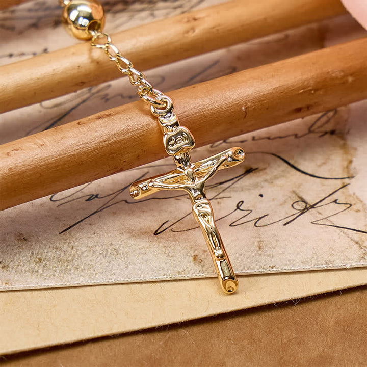 Christianartworkshop Classic Metal Rosary with Our Lady & Crucifix: Divine Guidance Sign - image 4