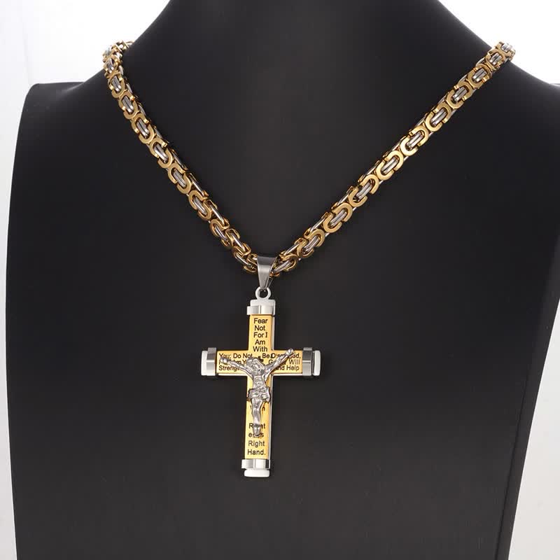 Christianartworkshop 3D Sculpted Stainless Crucifix Necklace: Symbol of Timeless Divine Promise - image 5