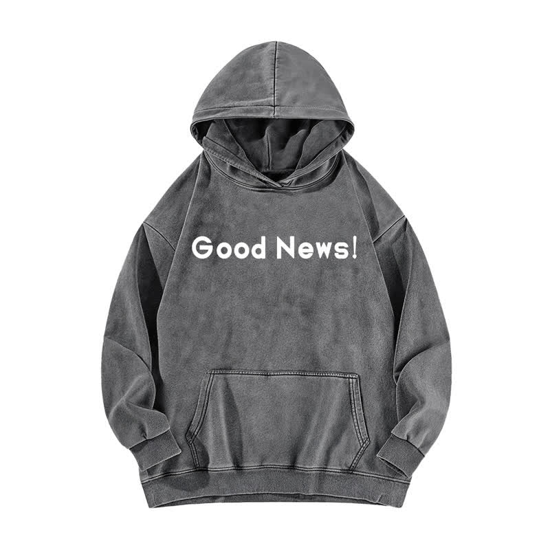 Christianartworkshop Good News Front And Verse Back Washed Hoodie - image 11