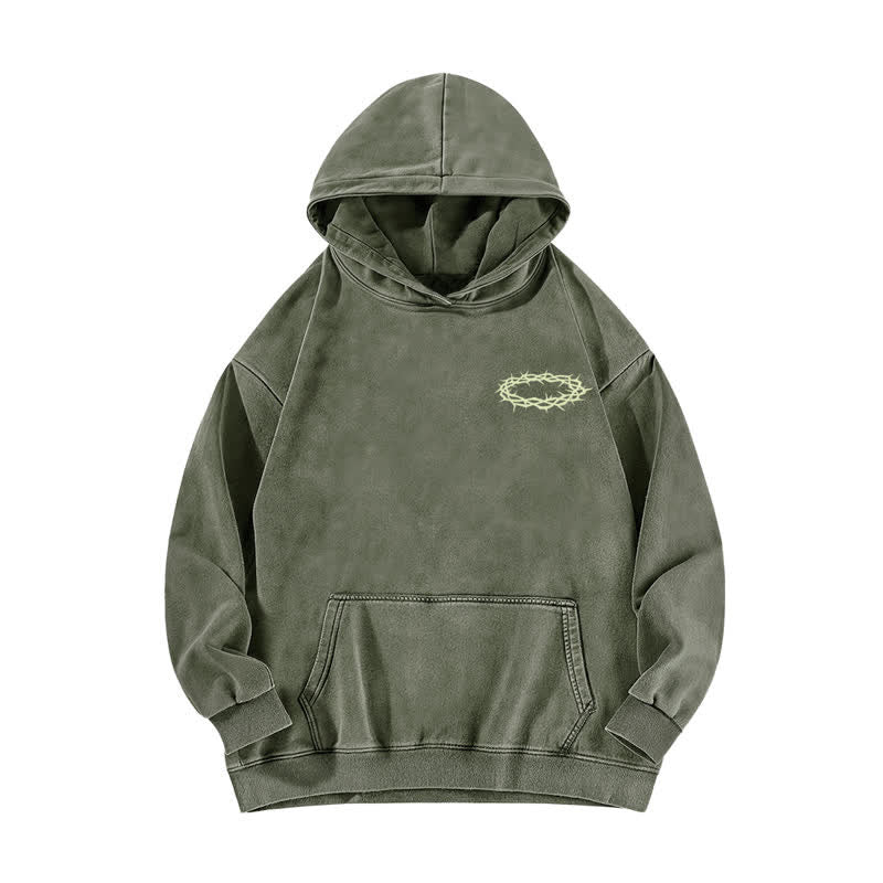 Christianartworkshop Jesus Christ Yesterday Today Forever Washed Hoodie - image 14