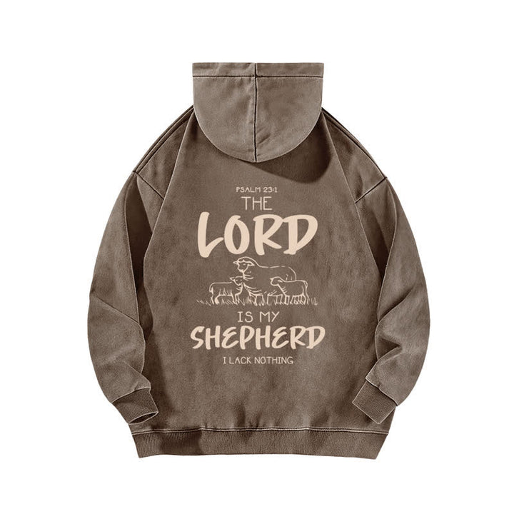Christianartworkshop Psalm 23 Shepherd Fleece Washed Hoodie - image 13
