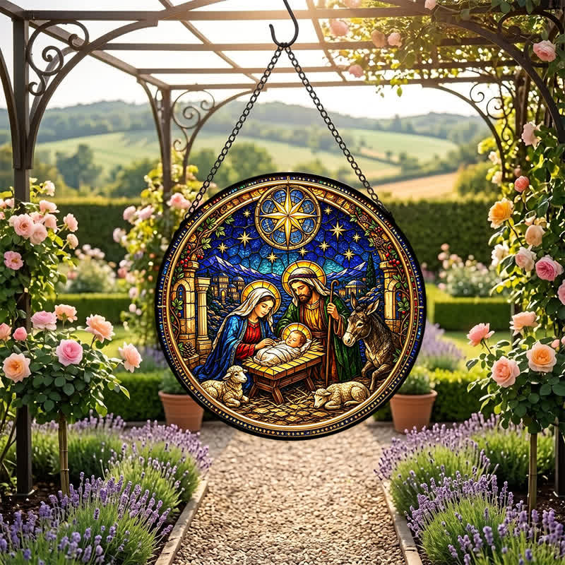 Christianartworkshop Star of Bethlehem Nativity Glass Suncatcher: Emblem of Gentle Divine Promise - image 6