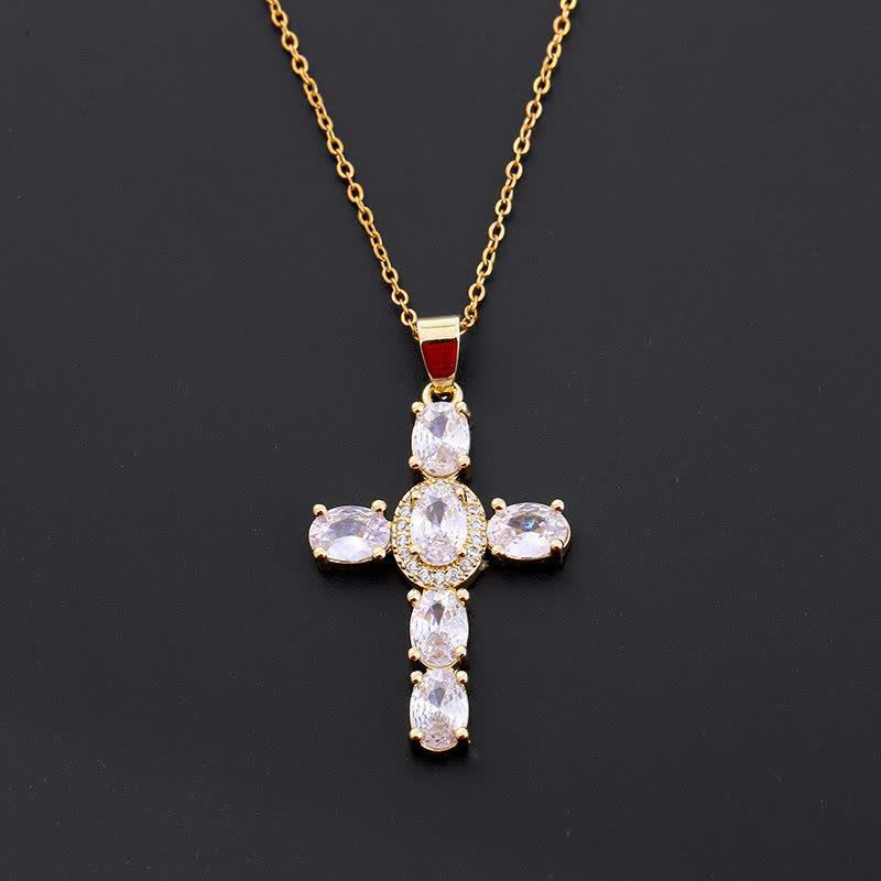 Christianartworkshop Sacred Gem Cross Necklace: Symbol of Calm Abiding Peace - Silver - image 7