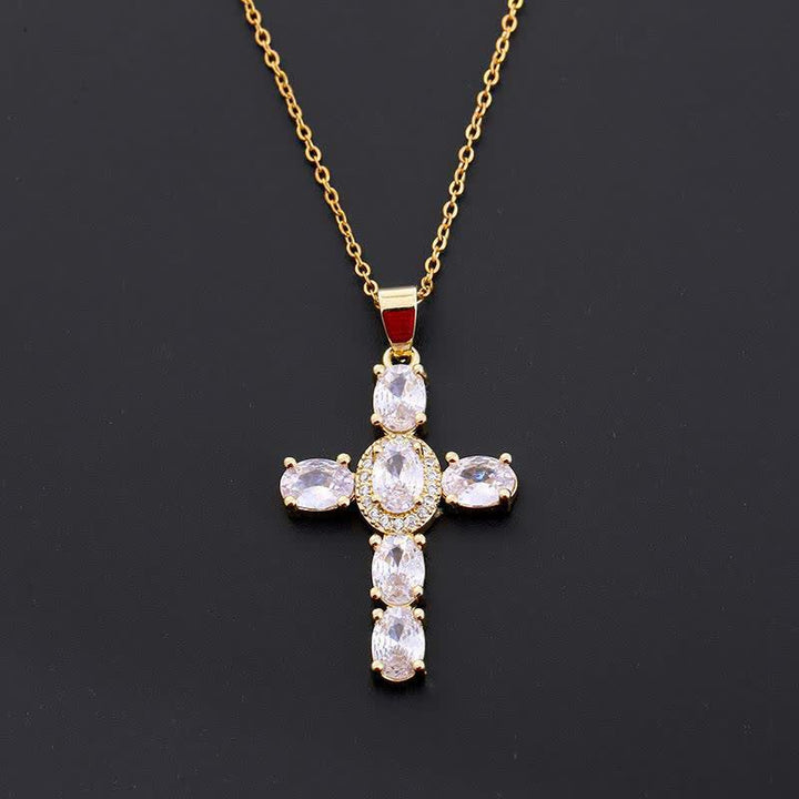 Christianartworkshop Sacred Gem Cross Necklace: Symbol of Calm Abiding Peace - Silver - image 7