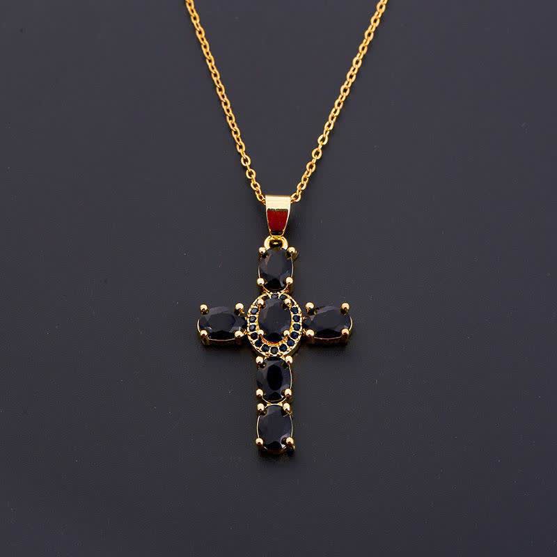 Christianartworkshop Sacred Gem Cross Necklace: Symbol of Calm Abiding Peace - Black - image 5