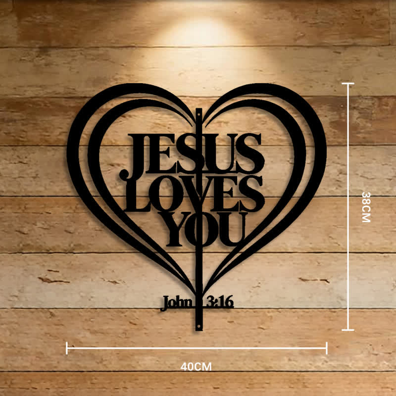 Christianartworkshop Laser Cut Jesus Heart Metal Wall Art: Token of Tender Divine Affection - 14.96''*15.75''*0.04''/38*40*0.1cm - image 6