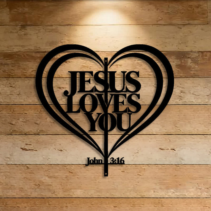 Christianartworkshop Laser Cut Jesus Heart Metal Wall Art: Token of Tender Divine Affection - image 0