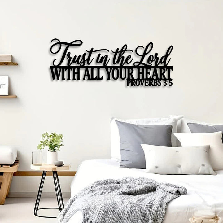 Christianartworkshop Elegant Script Bible Quote Metal Wall Art: Bearer of Quiet Sacred Confidence - image 2