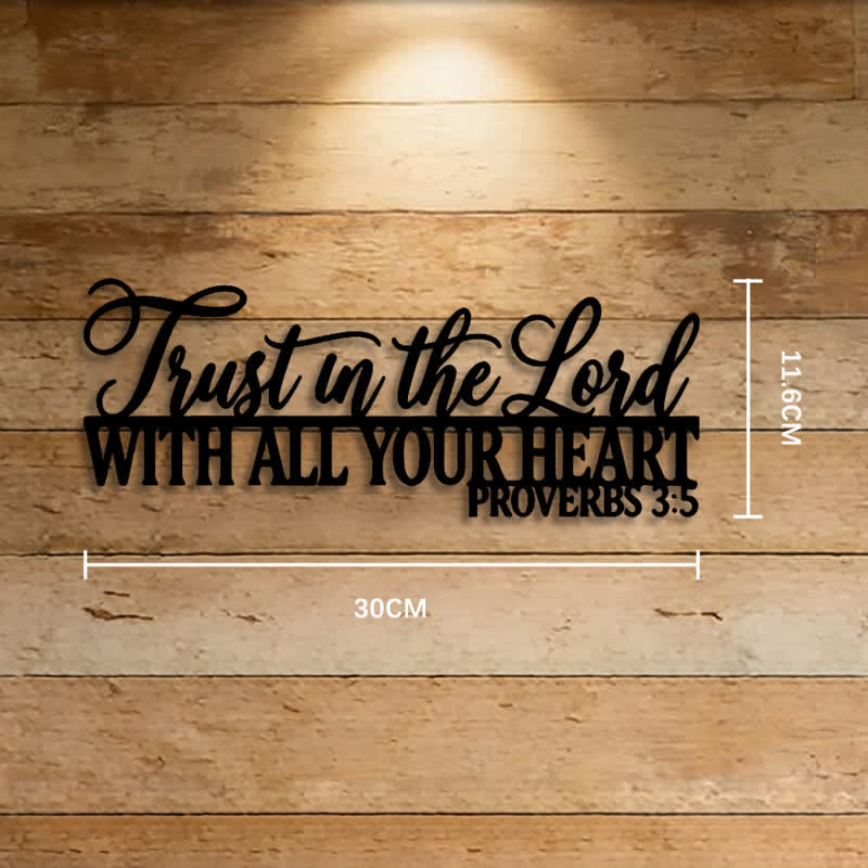 Christianartworkshop Elegant Script Bible Quote Metal Wall Art: Bearer of Quiet Sacred Confidence - 4.57''*11.81''*0.04''/11.6*30*0.1cm - image 5