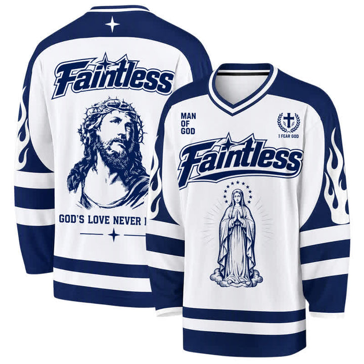 Christianartworkshop Virgin Mary Streetwear Long Sleeve Hockey Jersey - 5XL - image 0