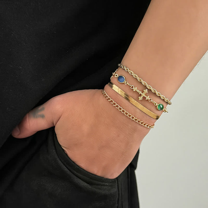 Christianartworkshop Elegant Multi-Style Cross Alloy Wrist Stack: Vessel of Quiet Devotion - image 1