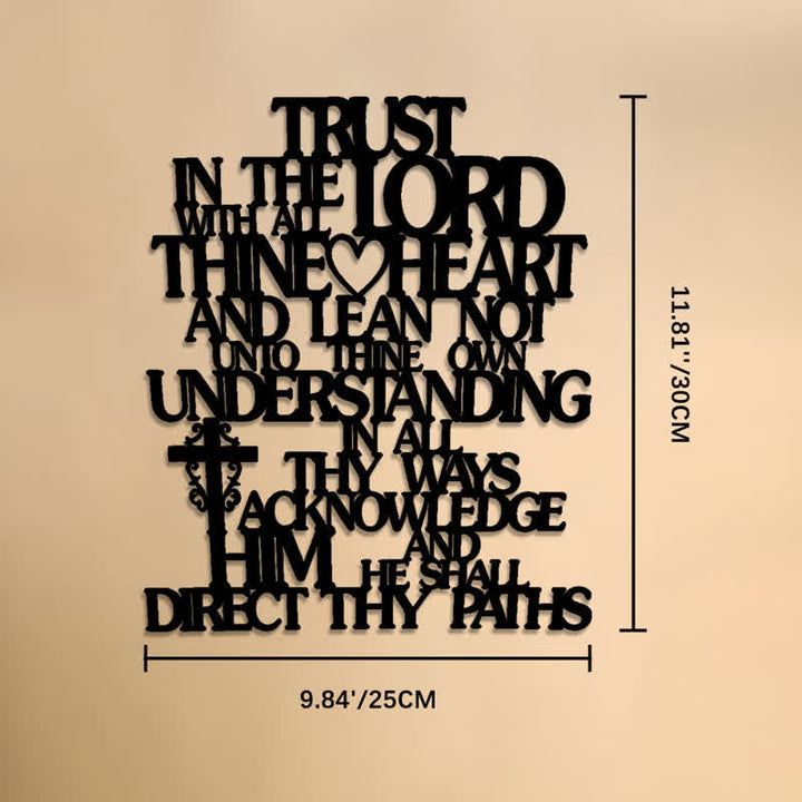 Christianartworkshop Dainty Typography Wrought Metal Verse Wall Sign: Token Of Quiet Divine Wisdom - 9.84''*11.81''*0.04''/25*30*0.1cm - image 5
