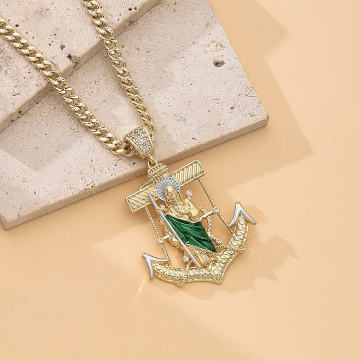 Christianartworkshop Iconic Necklace Featuring St. Jude & St. Christopher: Emblem Of Uplifting Divine Hope - image 7