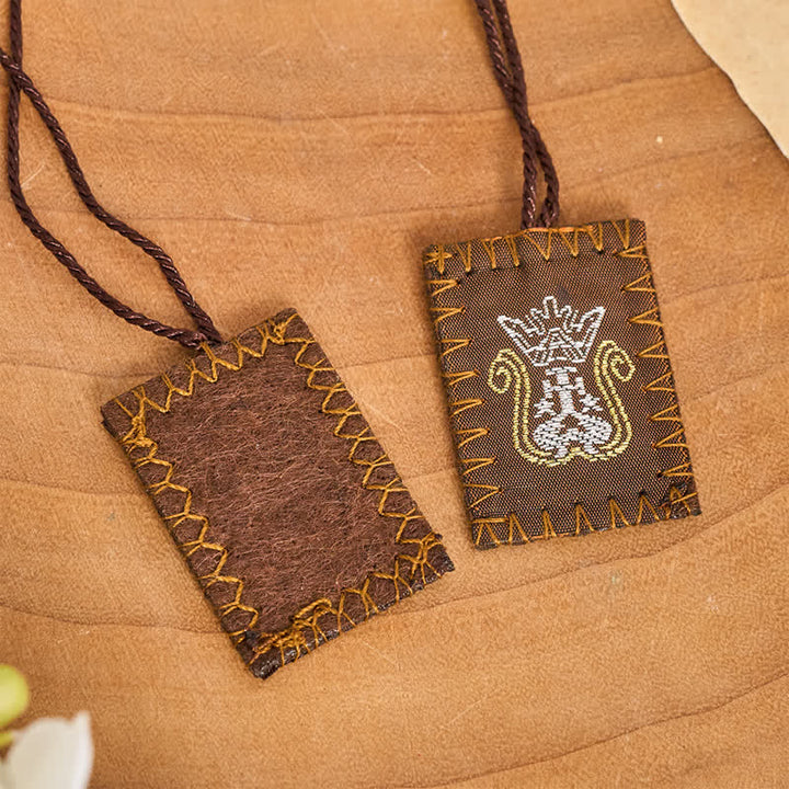 Christianartworkshop Dual‑Panel Soft Textile Scapular Set With Our Lady: Symbol of Serene Grace - image 2