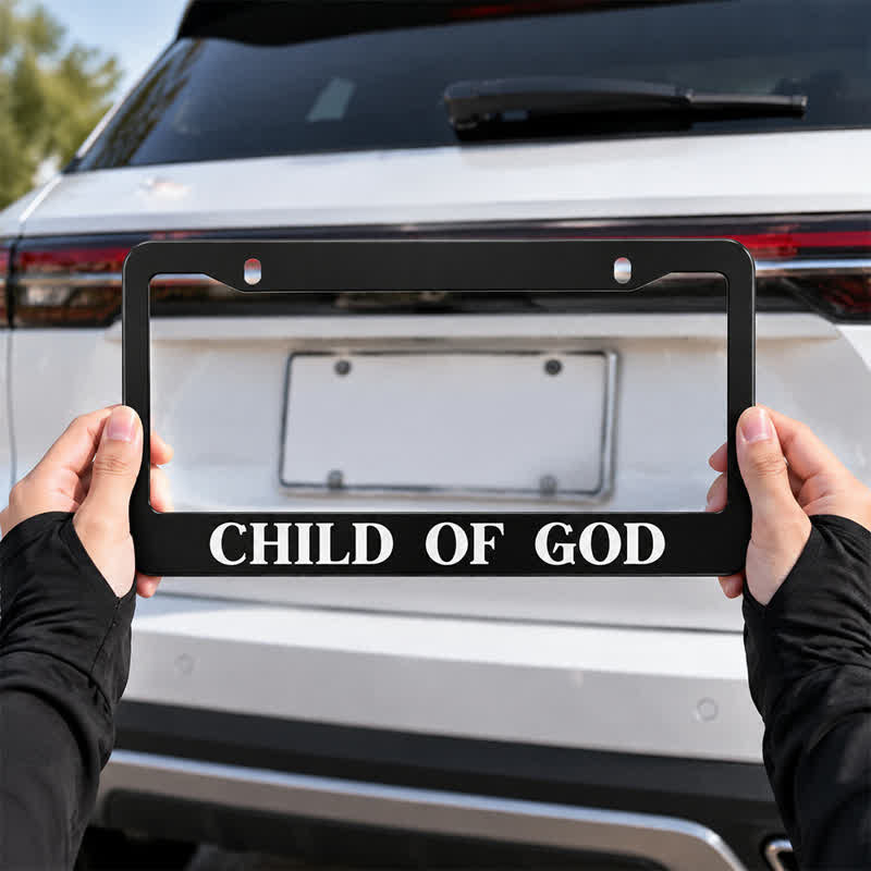Christianartworkshop Statement‑Making “Child Of God” Car Frame: Token Of Quiet Celestial Companionship - image 3