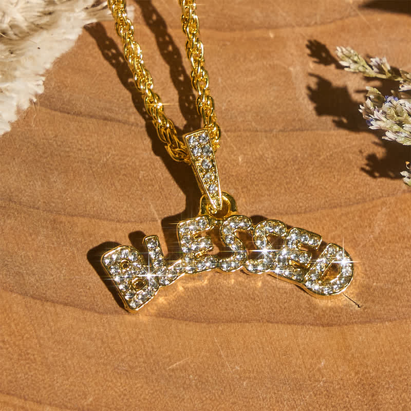 Christianartworkshop Shimmering Alloy Blessed Charm Necklace: Symbol of Gentle Heavenly Grace - Golden - image 3