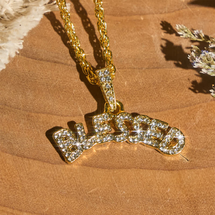 Christianartworkshop Shimmering Alloy Blessed Charm Necklace: Symbol of Gentle Heavenly Grace - Golden - image 3