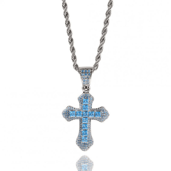 Christianartworkshop Chunky Sparkling Scalloped Cross With Rope Chain: Carrier of Bold Daily Benediction - image 4