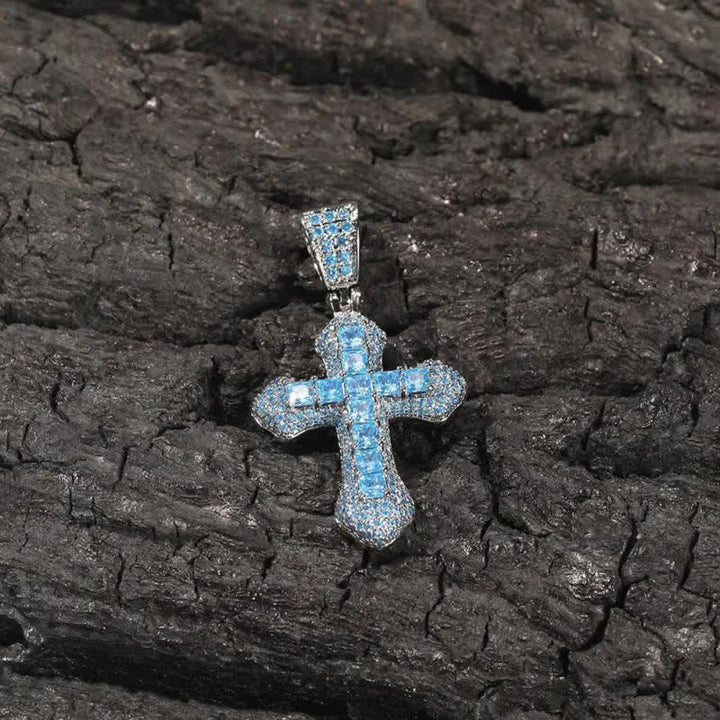 Christianartworkshop Chunky Sparkling Scalloped Cross With Rope Chain: Carrier of Bold Daily Benediction - image 3