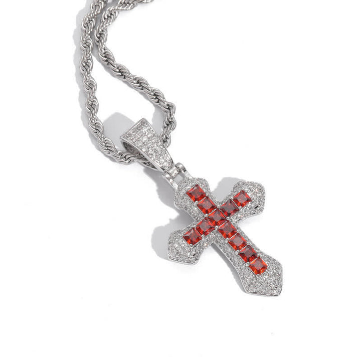 Christianartworkshop Chunky Sparkling Scalloped Cross With Rope Chain: Carrier of Bold Daily Benediction - image 6