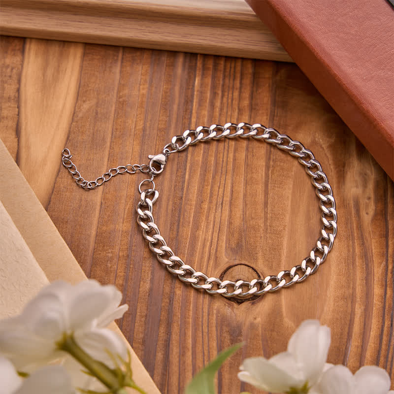 Christianartworkshop Sleek Flat Cross Twin Chain Bracelet Set: Symbol of Quiet Daily Divine Guidance - image 5